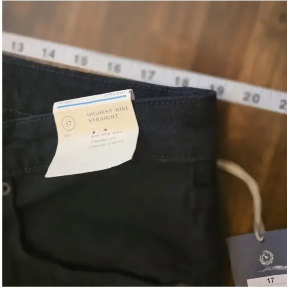 Universal Thread Women’s Highest-Rise Straight Leg Jeans Black Size 17 Regular - Picture 2 of 7